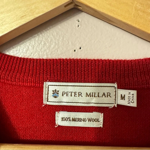 Peter Millar Merino Wool Vneck Sweater Vest Mens Size M Golf Hampton - Picture 5 of 7